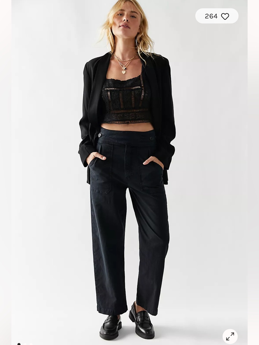MOTHER Black Wrap Pants